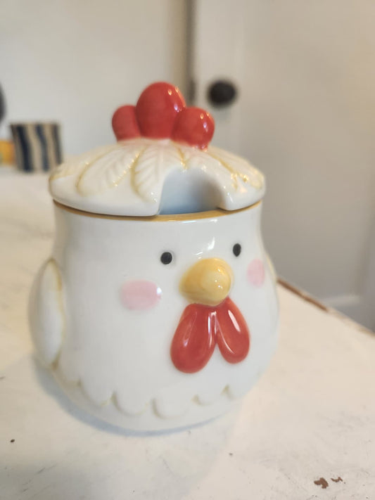 Chicken Sugar Bowl with Lid
