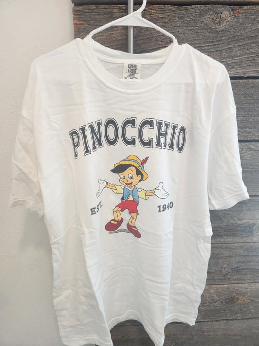 White Pinocchio Graphic T-Shirt – 2XL