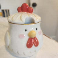 Chicken Sugar Bowl with Lid