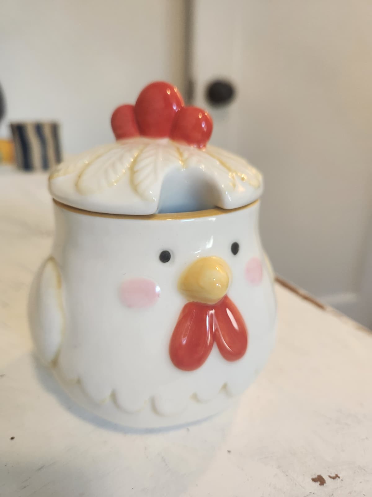 Chicken Sugar Bowl with Lid