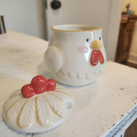 Chicken Sugar Bowl with Lid