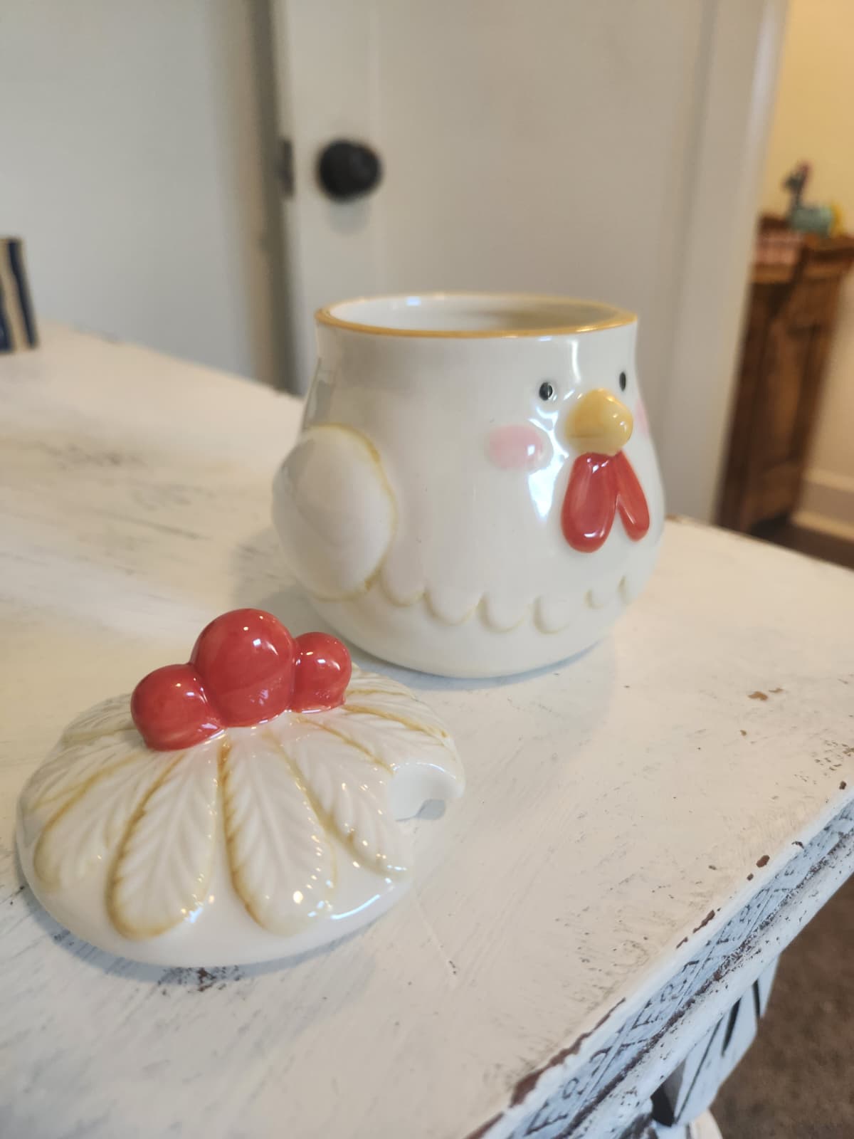 Chicken Sugar Bowl with Lid