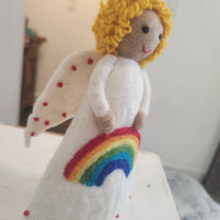 Christmas Angel with Rainbow