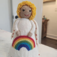 Christmas Angel with Rainbow