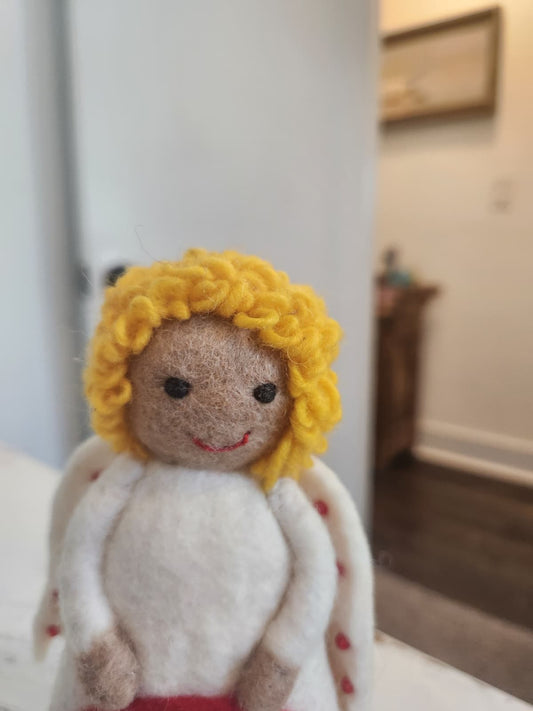 Christmas Angel with Rainbow
