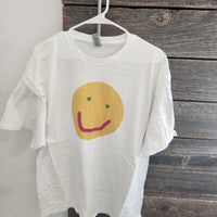 White Smiley-Face T-Shirt – 2XL