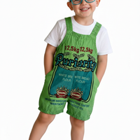 Dungarees - Green boy with glasses