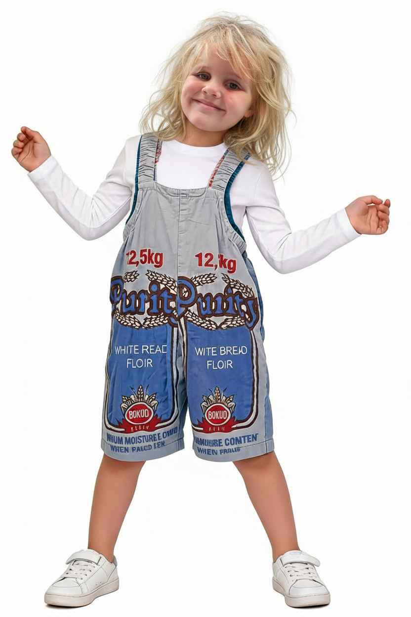 Dungarees - Grey with new face